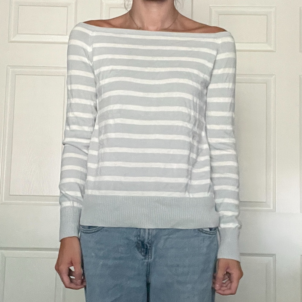 Brandy Melville Blue & White Striped Bonnie Top